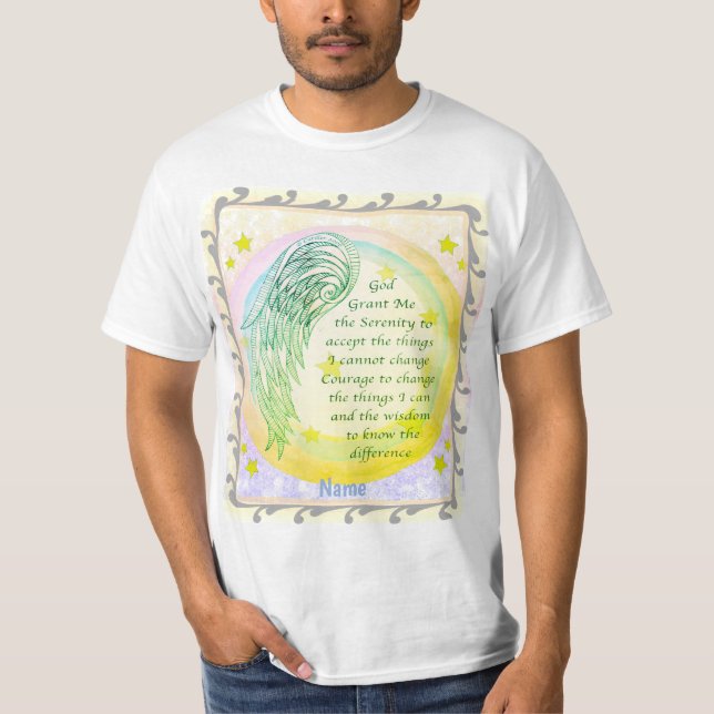 Camiseta Oração da Serenidade do Anjo Cristão  (Frente)