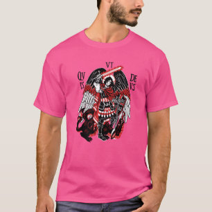 Camiseta Oração de São Miguel Arcanjo Católica Tradicional