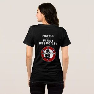 Camiseta Oração é Minha Primeira Resposta Socorrista Dark