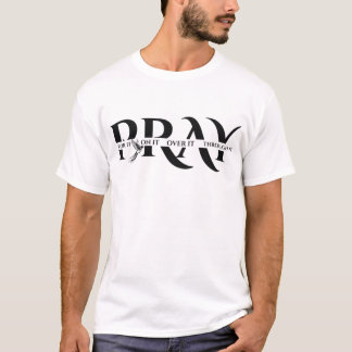 Camiseta Oração: Fé Negra - Abelha Estética