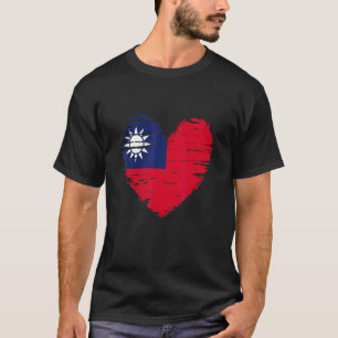 Camiseta Oração Taiwan do Coração Bandeira de Taiwan Orgulh