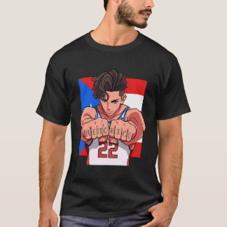Camiseta Orador de basquete Boricua em Porto Rico Bandeira