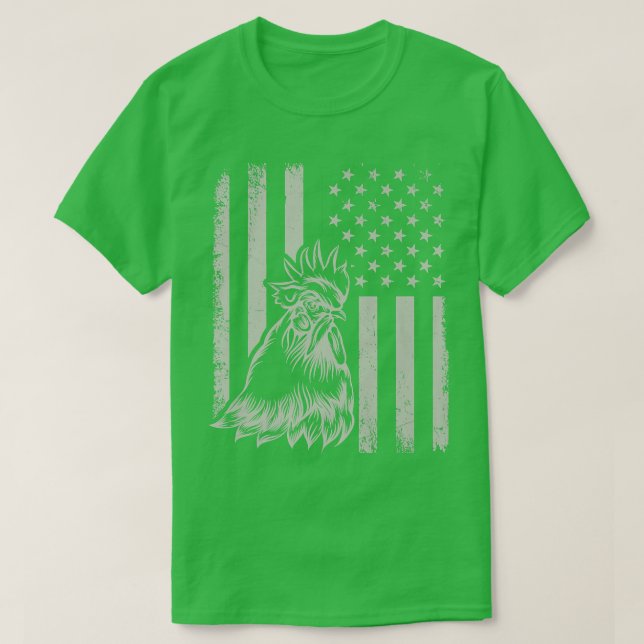 Camiseta Orador de Galinhas Patriótico Oroster Lover Ameri (Frente do Design)