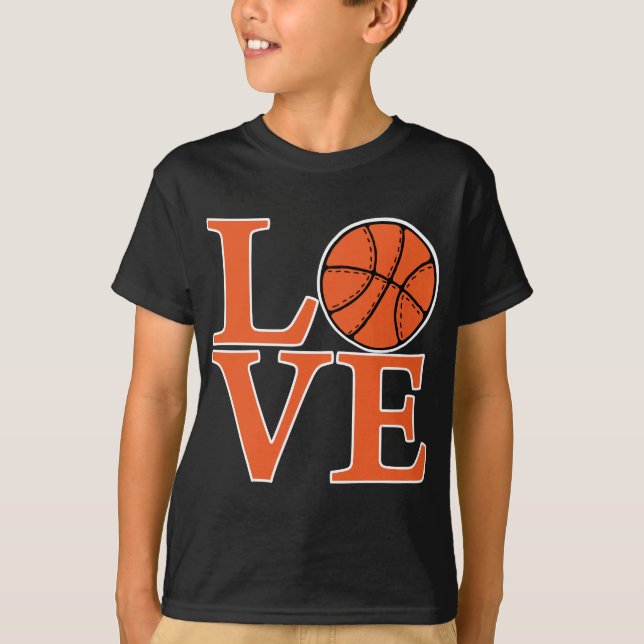 Camiseta orange2, AMOR do basquetebol (Frente)