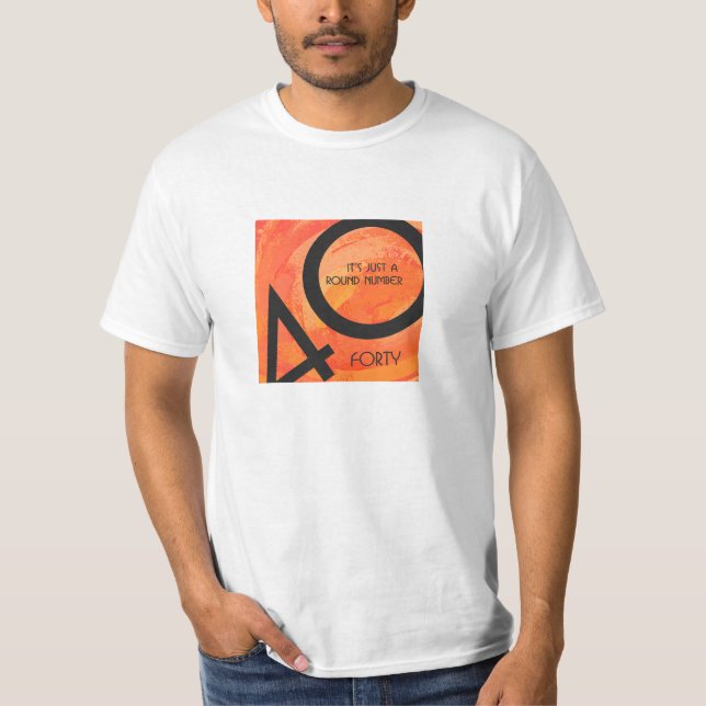 Camiseta Orange 40 Decade Birthday (Frente)