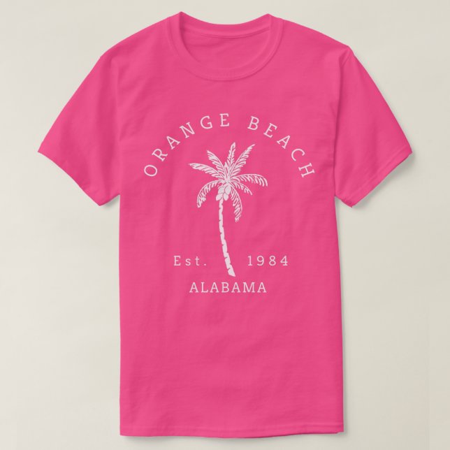 Camiseta Orange Beach Alabama Palm Tirt (Frente do Design)