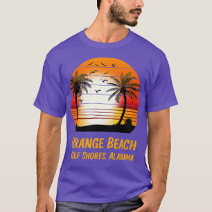 Camiseta Orange Beach Golfo Shores Alabama Vintage Sunset R