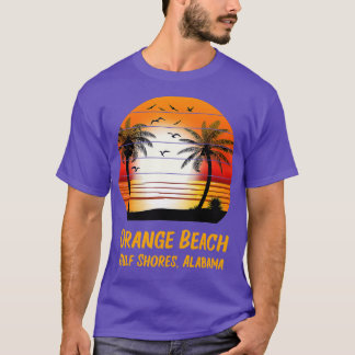 Camiseta Orange Beach Golfo Shores Alabama Vintage Sunset R