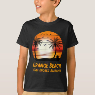 Camiseta Orange Beach Golfo Shores Alabama Vintage Sunset R