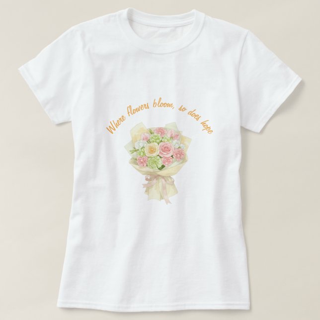 Camiseta orange bouquet Bridal Shower (Frente do Design)