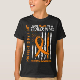 Camiseta Orange Brother In Law Leukemia Cancer Sensibilizaç
