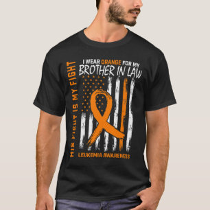 Camiseta Orange Brother In Law Leukemia Cancer Sensibilizaç