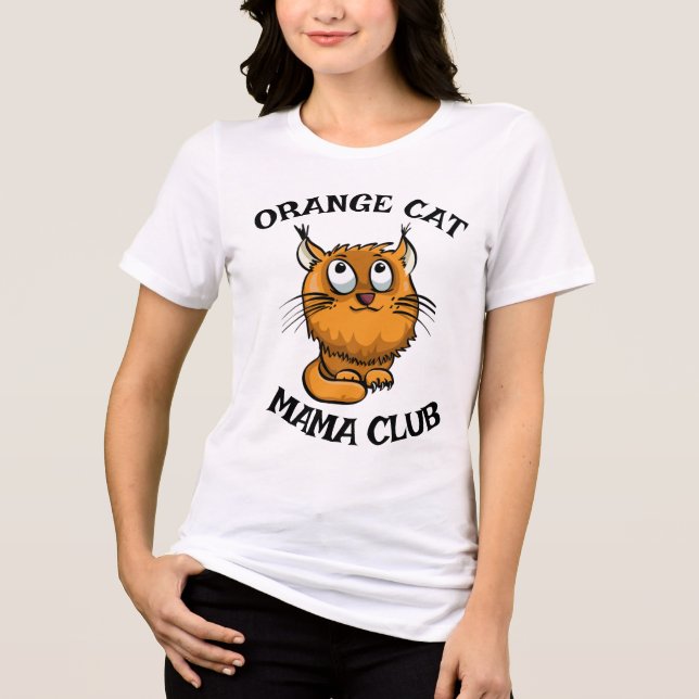 CAMISETA ORANGE CAT MAMA MOM GINGER CAT CLUB T SHIRT (Frente)