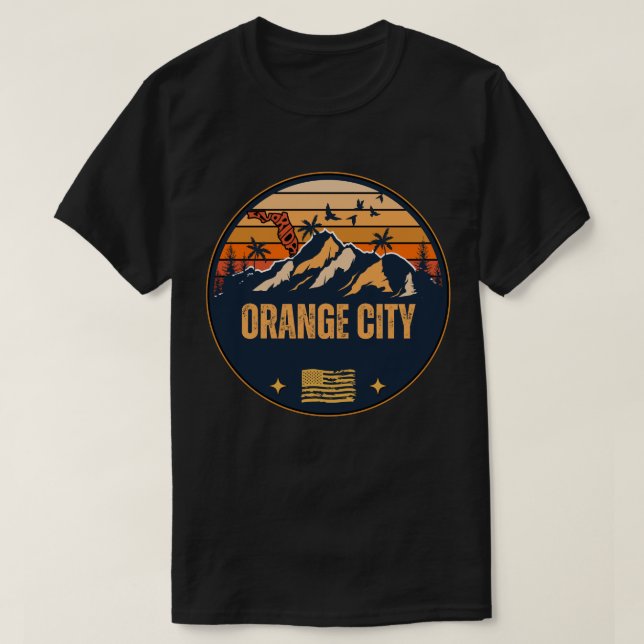 Camiseta Orange City, Florida (Frente do Design)