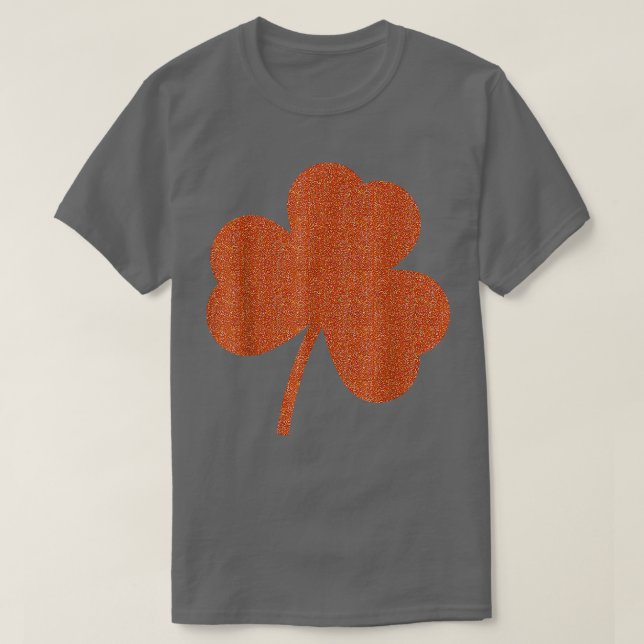 Camiseta Orange Clover Irish St Patricks Dia da Sorte (Frente do Design)