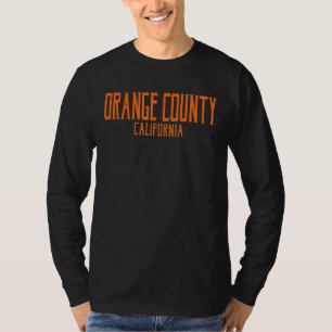 Camiseta Orange County California Ca Vintage Texto Laranja
