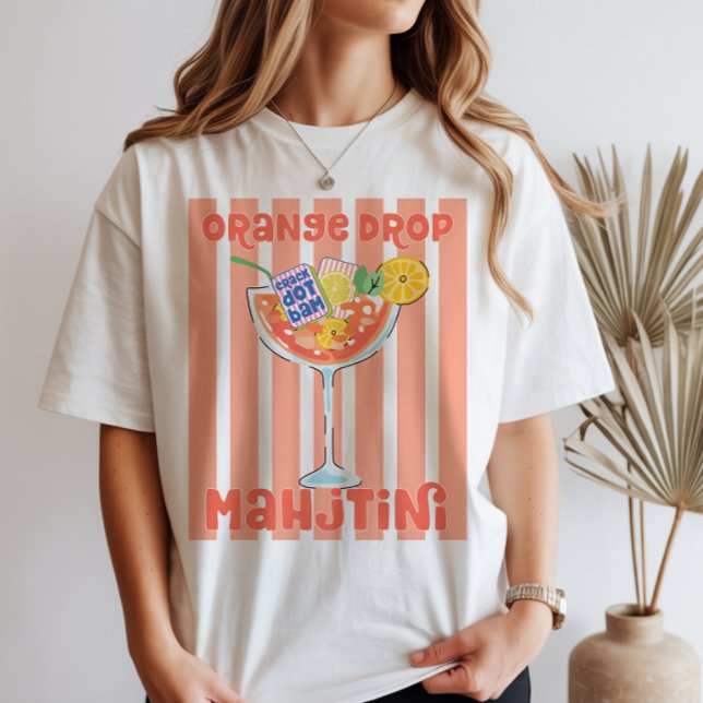 Camiseta Orange Drop Martini Mahjong (Criador carregado)
