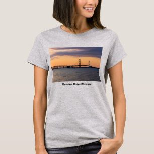 Camiseta Orange Dusk Mackinac Bridge T Shirt