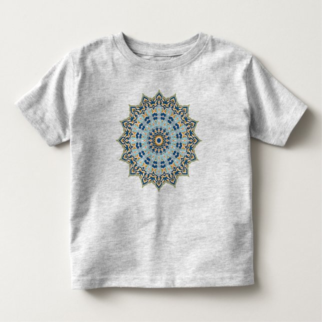 Camiseta Orange e Blue Mandala (Frente)