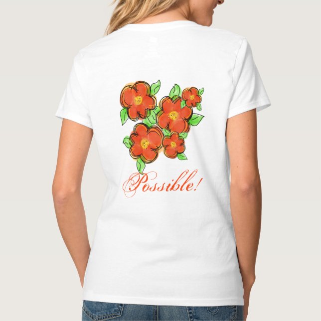 Camiseta Orange Floral Designer (Verso)