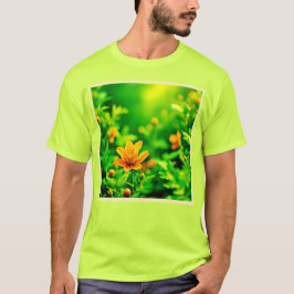 Camiseta Orange Flower Bokeh Sunny