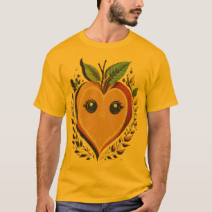 Camiseta Orange Fruta Love Heart - Special Moment Design