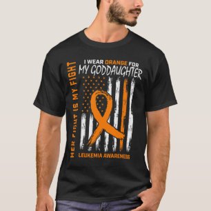Camiseta Orange Godchild Leukemia Cancer Consciência Americ