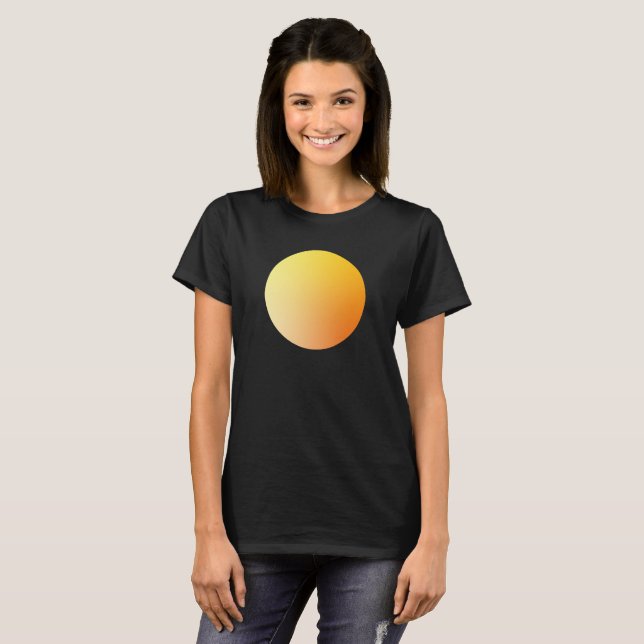 Camiseta Orange Gradient Circle Vignette Abstract Design (Frente Completa)