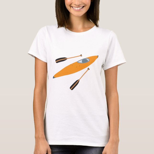 Camiseta Orange Kayak com Oars (Frente)