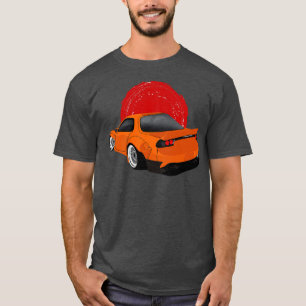 Camiseta Orange Mazda RX7 Rocket Bunny Back View