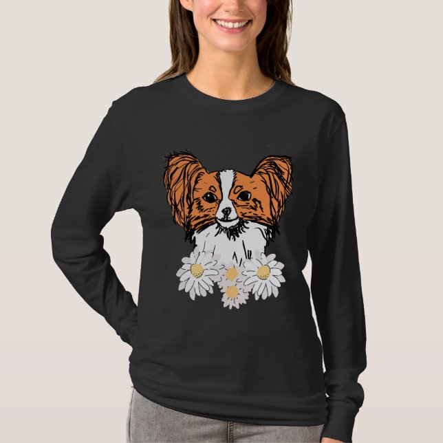 Camiseta Orange Papillon Com Flores (Frente)