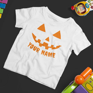 Camiseta Orange Pumpkin Personalizado Halloween Seu Nome