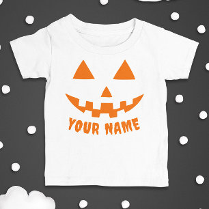 Camiseta Orange Pumpkin Personalizado Halloween Seu Nome