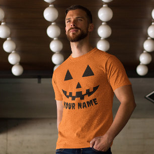 Camiseta Orange Pumpkin Personalizado Halloween Seu Nome