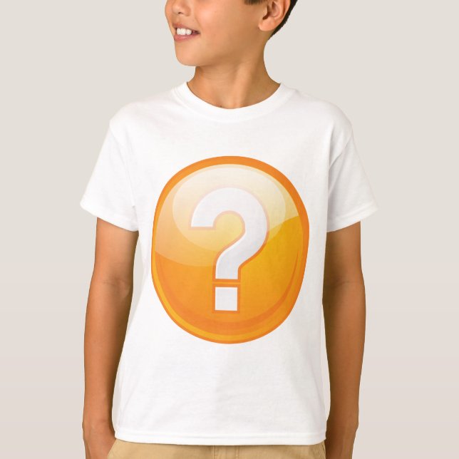 Camiseta Orange Question Mark Bold Modern Symbol (Frente)