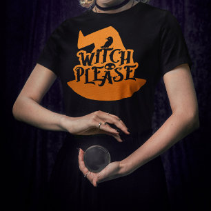 Camiseta Orange Raven & Skull Legal Bruxa de Halloween, por