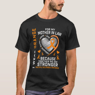 Camiseta Orange Ribbon E Mãe Em Direito Esclerose Múltipla