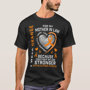 Camiseta Orange Ribbon E Mãe Em Direito Esclerose Múltipla