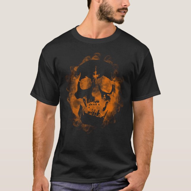 Camiseta Orange skull (Frente)