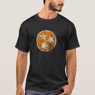 Camiseta Orange Tennessee Flag Volunteer State Tri Stars Te