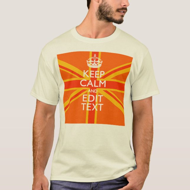 Camiseta Orange Union Jack British Flag Swag (Frente)
