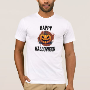 Camiseta Orange Yellow Retro Grunge Saudações Halloween