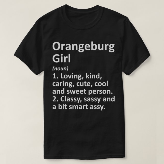 Camiseta ORANGEBURG L SC SUL CAROLINA Funny City Home (Frente do Design)