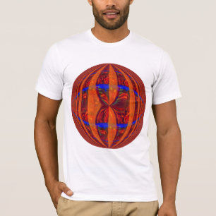 Camiseta Orb Red Round branca