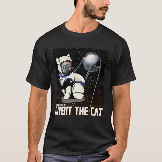 Camiseta Orbit the Cat Retro (Frente)