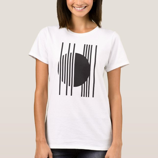 Camiseta Órbita Listrada Geométrica (Frente)