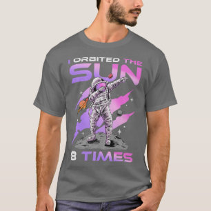 Camiseta Orbitei O Sol 8 Vezes, 8 Astronauta De Aniversário