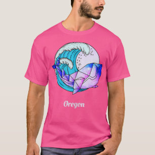 Camiseta Orca Assassina Geométrica de Pintura Japonesa Oreg
