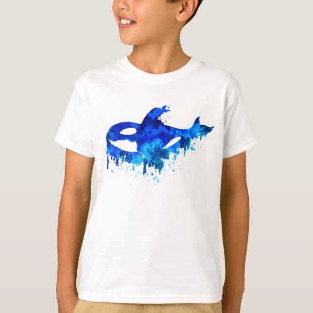 Camiseta Orca Azul Pingando (Frente)