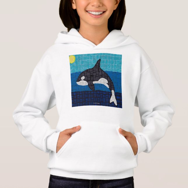 Camiseta Orca (branca) - Moletom de Menina (Frente)
